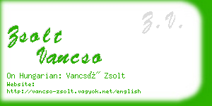 zsolt vancso business card